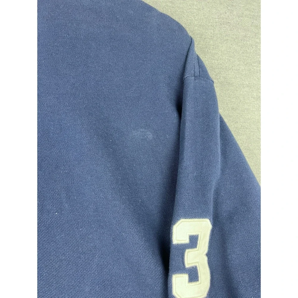 Polo Ralph Lauren Mens XLT Navy Blue RLPC‎ Crest Number 3 Pique Polo Shirt